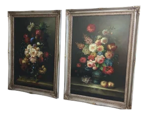 Vintage Floral Still Life Paintings