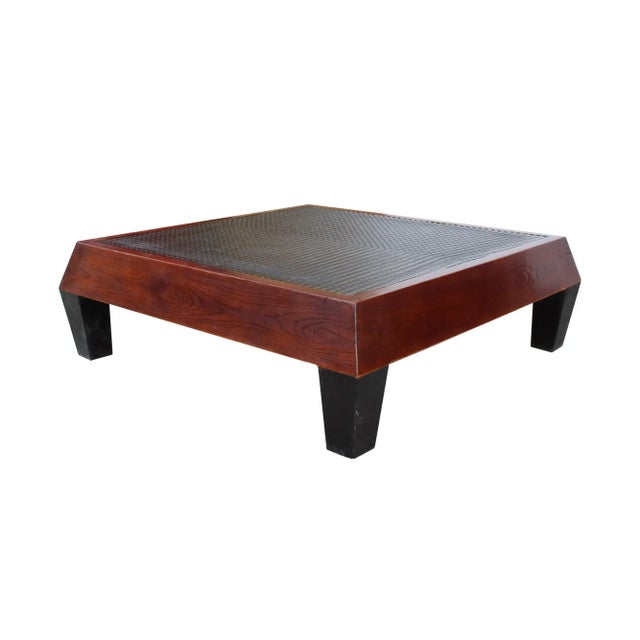 Brown Contemporary Black Geometric Pattern Square Straight ...