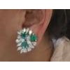 Natural Zambian Emerald 6.54cts & Diamond 6.69cts Earring IN 18K Gold For Sale In New York - Image 6 of 18