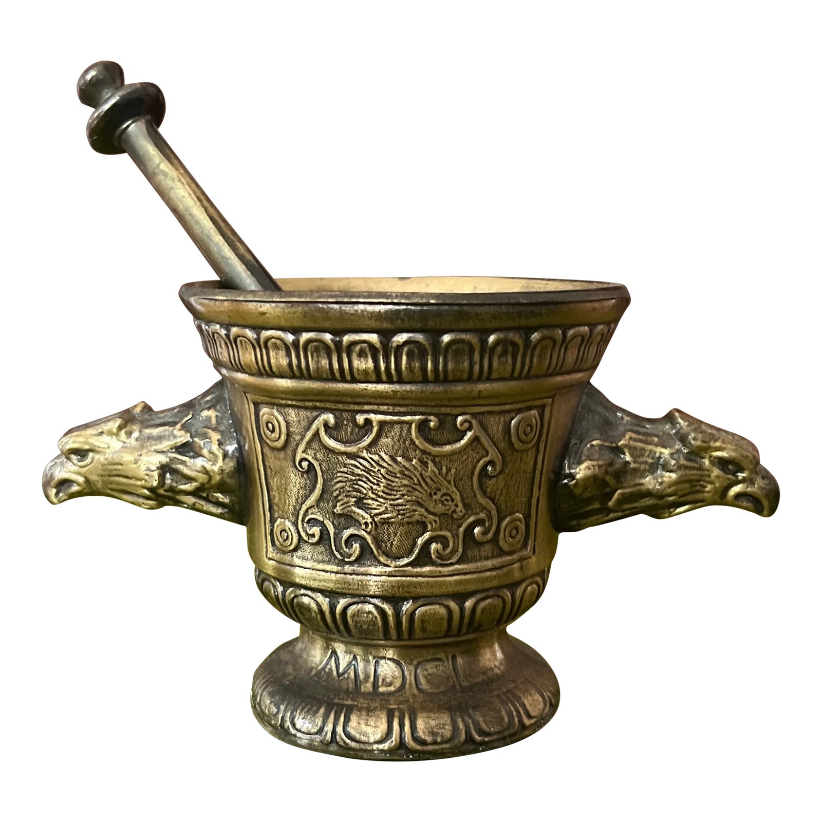 1960s Brass Mortar and Pestle Chairish