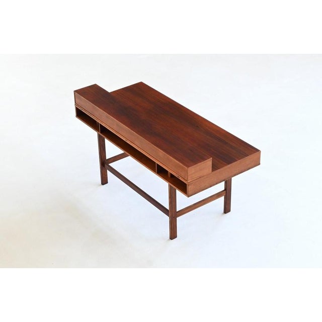 Wood Flip-Top Partners Desk in Rosewood by Peter Løvig Nielsen for Løvig, Denmark, 1960s For Sale - Image 7 of 18