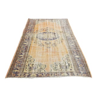 Vintage Bohemian Oushak Carpet For Sale