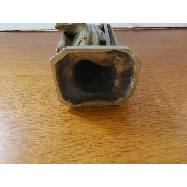 Late 19th Century French Victorian Catholic St. Augustine of Hippo Gilded Bronze Figurine For Sale - Image 10 of 10