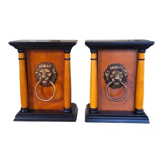 Vintage Regency Style Lion Motif Bookends a - Pair For Sale