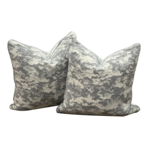 Abstract Bespoke Alpaca Wool Throw Pillows, Pair