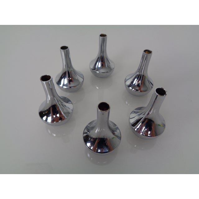Mid-Century Modern Chrome-Plated Candleholders by Quist, Germany, 1960s, Set of 6 For Sale - Image 3 of 12
