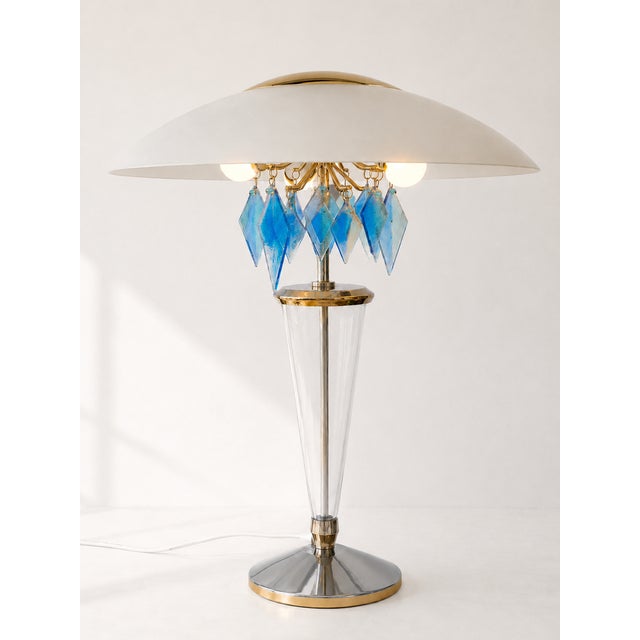 Gold Monumental Transatlantico Murano Glass Lamp from Maestri Di Murano, 1980s For Sale - Image 8 of 13