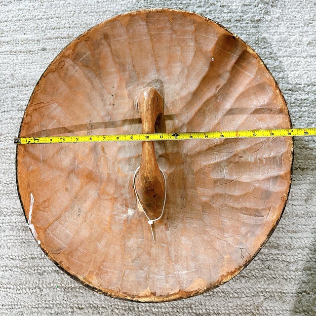 Brown 20" African Wooden Shield Wall Art For Sale - Image 8 of 8