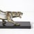 Art Deco Silvered Bronze Lion Sculpture on Black Marble Base For Sale - Image 10 of 17
