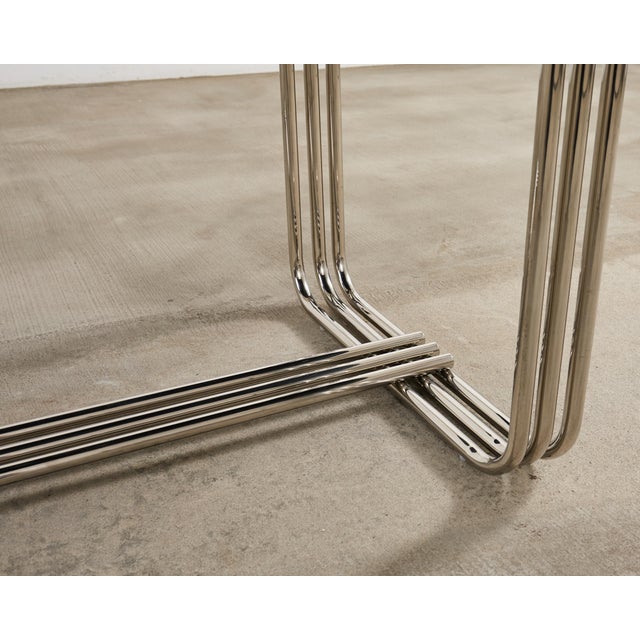 Ralph Lauren Black Lacquer and Chrome Hudson Dining Table For Sale - Image 9 of 18