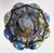 Blue Czech Wilhelm Kralik Sohn Bohemian Caged Blown Glass Vase 1920s For Sale - Image 8 of 8