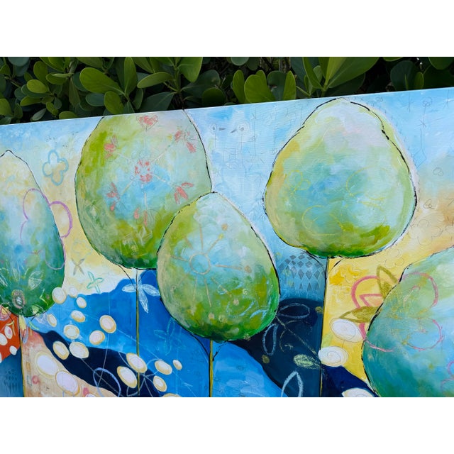 2010s Monumental Abstract Landscape Painting by Kathleen Murphy Willer, “View Out My Studio Window” | 2019 For Sale - Image 5 of 12