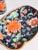 Chinoiserie Irice Chinoserie Navy Orange Floral Soap Dish and Cup For Sale - Image 3 of 5
