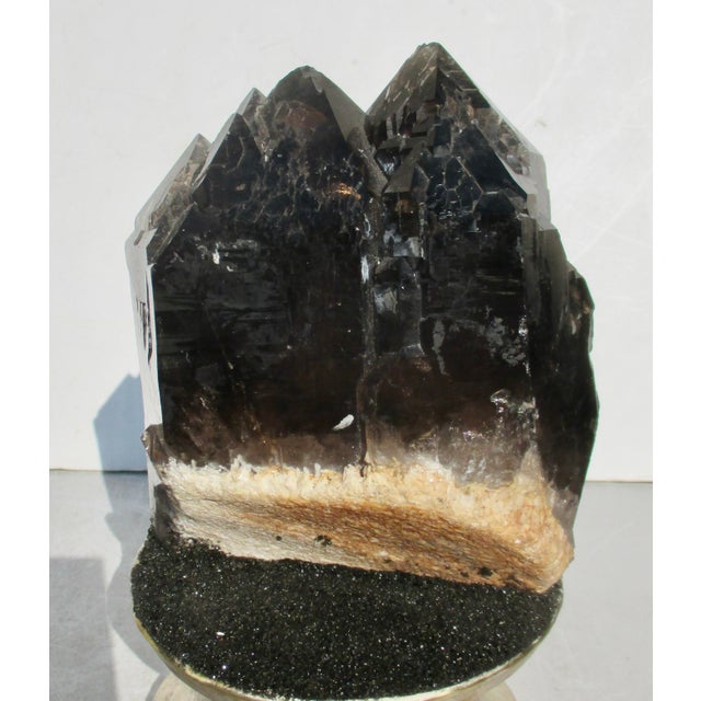 Late 20th Century Black Quartz Natural Crystal Point For Sale - Image 5 of 9