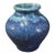 Vintage Mid Century Modern Art Pottery Blue Glazed Vase For Sale