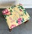 1940s 1940s Yellow Floral Hinge-Top Storage Footstool / Ottoman For Sale - Image 5 of 6