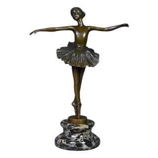 Crespain, Ballerina, Early 20th Century, Bronze For Sale
