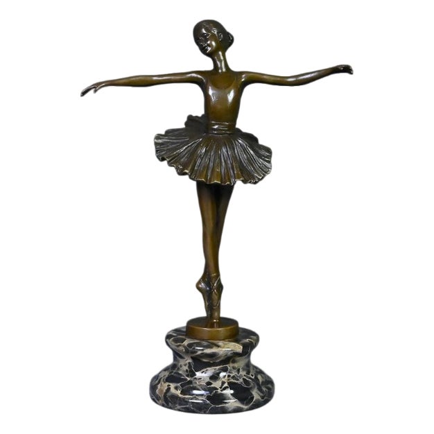 Crespain, Ballerina, Early 20th Century, Bronze For Sale
