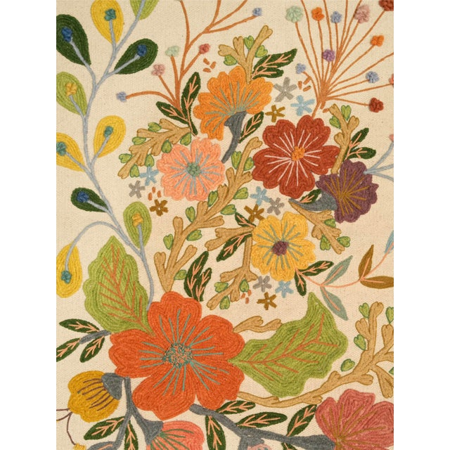 Elevate your interiors with this stunning white floral embroidered wall frame, designed to bring freshness and artistry to...