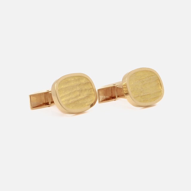 Pair of Georg Jensen Danish Mid-Century 18k Gold Cufflinks For Sale - Image 11 of 13