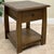 Wood Mission Quarter Sawn White Oak 1 Drawer Inlay End Table - Walnut Stain For Sale - Image 7 of 8