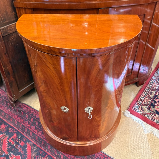Biedermeier Demi Lune Half-Cabinet For Sale - Image 3 of 16