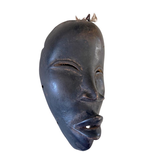Vintage African I .Coast Dan Ceremonial Mask 10" H For Sale - Image 4 of 6