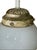 Traditional Vintage Tole Style Milk Glass Globe Metal Painted Wall Sconce For Sale - Image 3 of 7