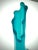 Mid-Century Modern Art Glass Vase -Vintage Mid Century Tall Turquoise Cerulean Blue Frosted (Sea Glass) For Sale - Image 3 of 8