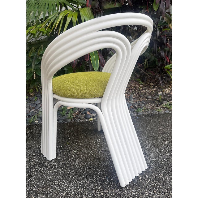 1980s 5-Strand Rattan Chairs, Axel Enthoven, Manner, 2 Pairs Available For Sale In Miami - Image 6 of 8