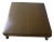 B&b Italia Brown Leather Ottoman 4'x 4' Vintage 1999 For Sale