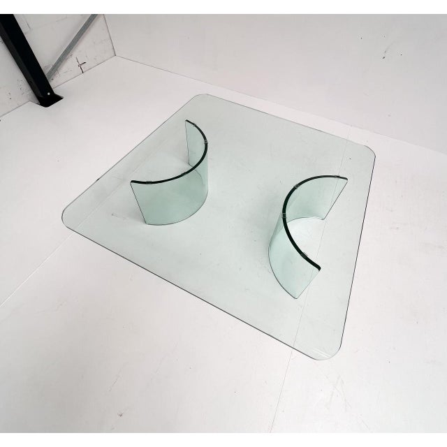 Mid-Century Modern Modern Italian Glass Coffee Table, 1970s For Sale - Image 3 of 13
