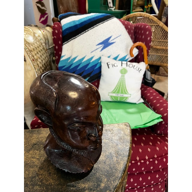 Up for consideration is a beautiful vintage wooden hand carved figurative sculpture. This would look lovely in your home...