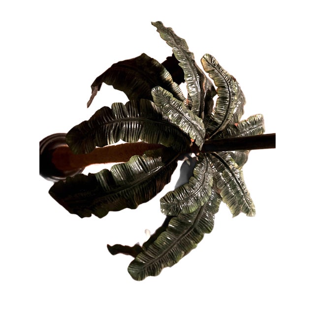 1980s Palm Tree Woven Floor Lamp For Sale - Image 4 of 6