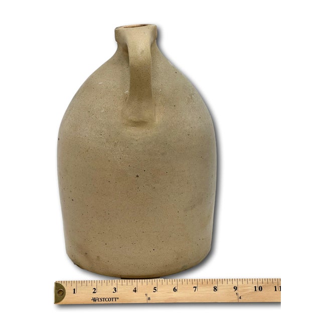 Unusual Antique American Blue Flower Decorated 2 Gallon Jug With Otsego New York Stoneware Merchants Name & Info Circa 1870s For Sale - Image 17 of 18