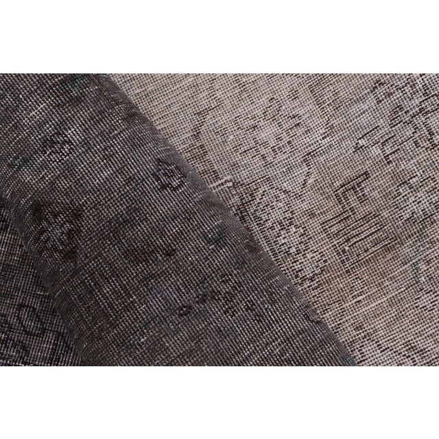 Gray Boho Chic Persian Gray/Black Wool Rug - 6'1'' X 6'2'' For Sale - Image 8 of 10