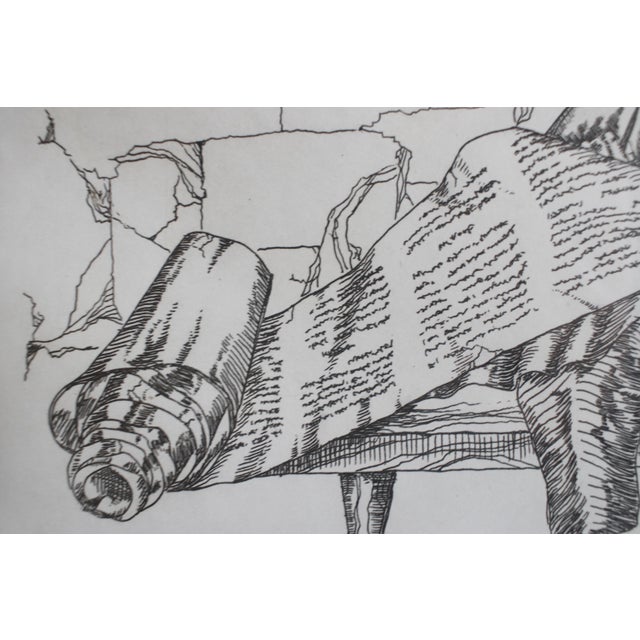 White Mid 20th Century Al Kaufman (B. 1928) "Scribe" Signed & Numbered 56/150 Intaglio Etching - Framed For Sale - Image 8 of 14