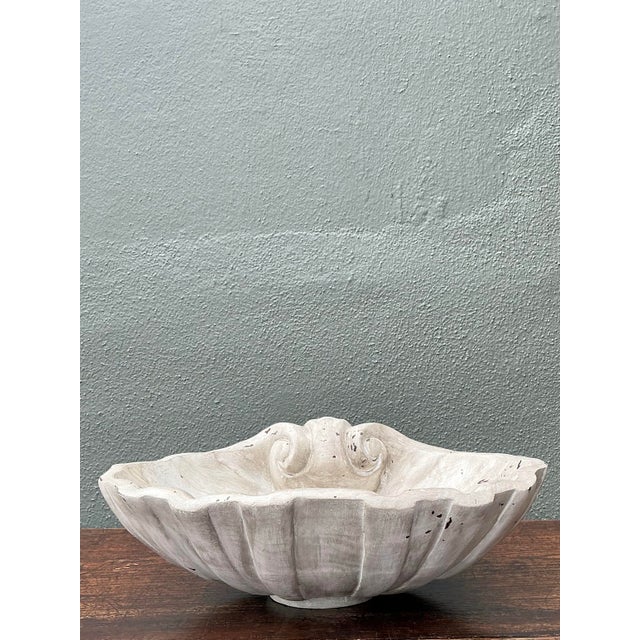 Vintage Italian Carved Wood Shell Bowl For Sale - Image 11 of 12
