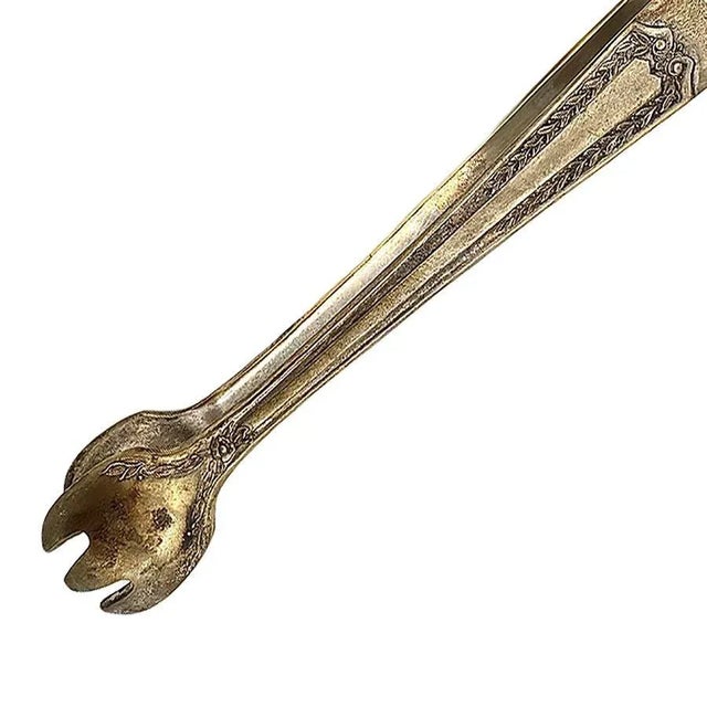 Silver Plate Clawed Sugar Barware Tongs by Sheffield, 1930s For Sale - Image 4 of 4