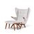 Mid-Century Modern Svend Skipper Model 91 Mid Century Papa Bear Wingback Lounge Chair With Ottoman For Sale - Image 3 of 9