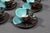 Modern Mid 20th Century Vallauris – Black and Turquoise Blue Faience Coffee Set - 15 pcs For Sale - Image 3 of 18