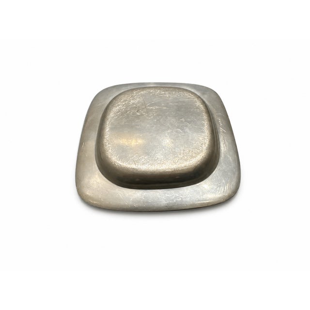 Vintage Danish Pewter Square Tray by Just Andersen, 1940 For Sale - Image 4 of 7