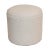 Limited Edition Custom Modern Pouf in White Faux Shearling/Boucle For Sale - Image 4 of 8