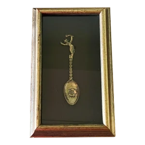 Italianate Style Mid-Century Wall Plaques With Cherub Spoons