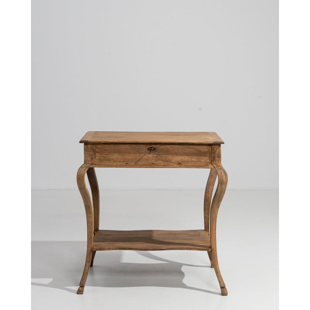 Oak Side Table with Hidden Mirror, Antique, France, Circa 1910 For Sale