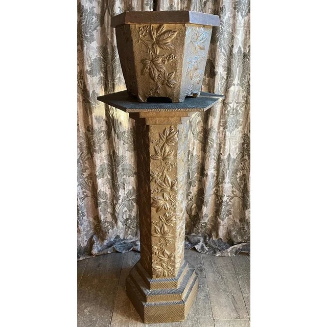 Column Cache Pot in Copper, Set of 2 For Sale - Image 11 of 11