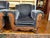 Beautiful Pair of Vintage 19th-Century Style Mahogany and Velvet Empire Revival Armchairs. These feature gorgeous, hand-...