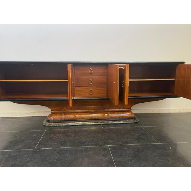 Art Deco Sideboard with Goblet Stand and Marble Base by Osvaldo Borsani, 1950s For Sale - Image 11 of 13