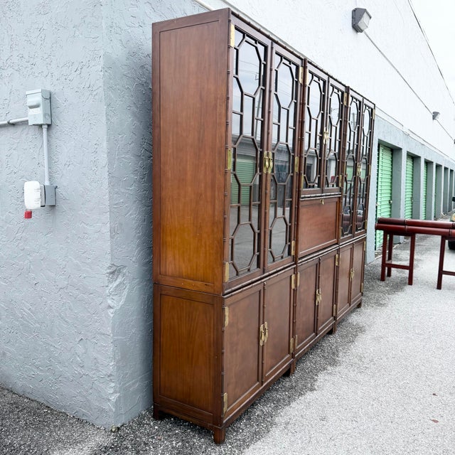 Baker, Knapp & Tubbs Vintage Campaign Modular Wall Unit Hutch by Baker Knapp Tubbs For Sale - Image 4 of 12