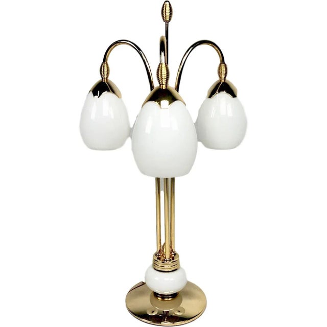 Three Lights Table Lamp in Brass from Bankamp Leuchten, 1970s For Sale - Image 13 of 13